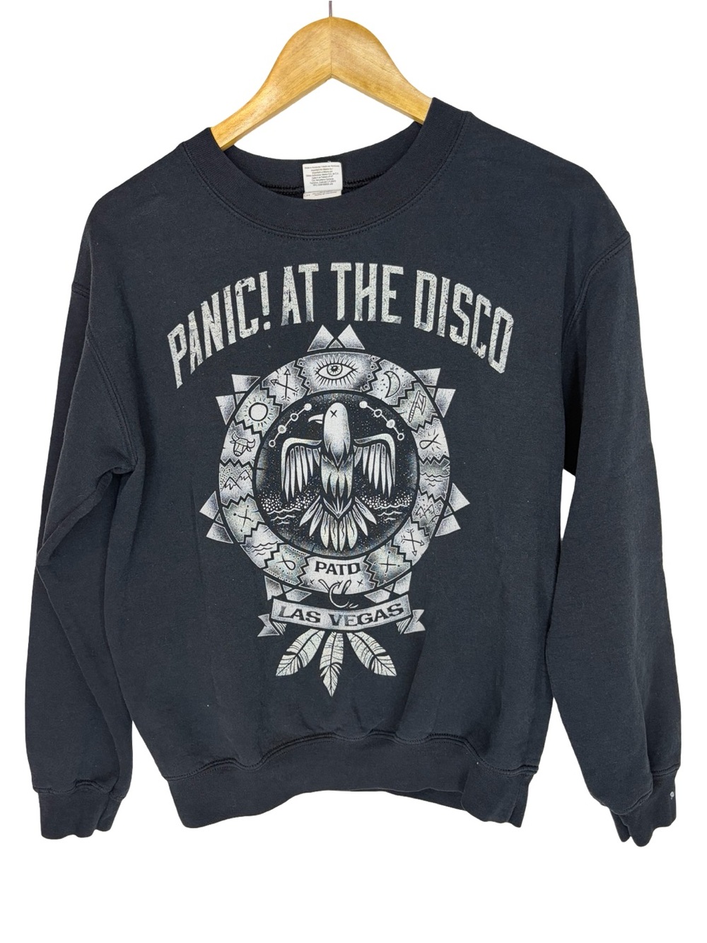 Gildan Black Panic! At The Disco Las Vegas Graphic Crewneck small